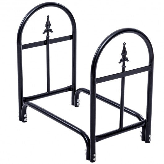 2 Feet Outdoor Heavy Duty Steel Firewood Storage Holder W2B