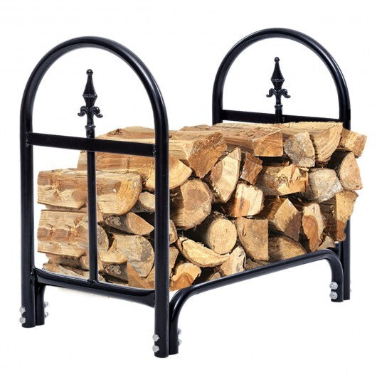 2 Feet Outdoor Heavy Duty Steel Firewood Storage Holder W2B