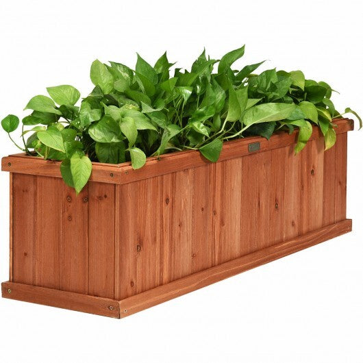 Wooden Decorative Planter Box for Garden Yard and Window W2B