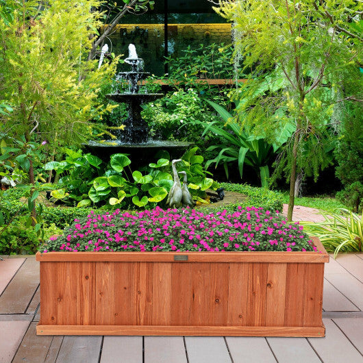 Wooden Decorative Planter Box for Garden Yard and Window W2B