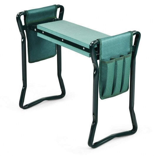 Folding Garden Kneeler and Seat Bench - Color: Green W2B