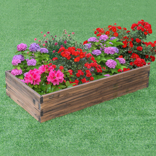 Elevated Wooden Garden Planter Box Bed Kit W2B
