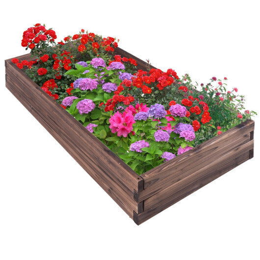 Elevated Wooden Garden Planter Box Bed Kit W2B