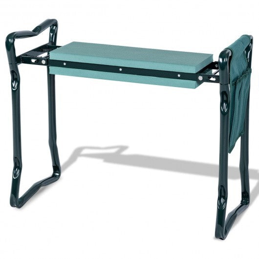 Folding Sturdy Garden Kneeler Pad and Cushion Seat - Color: Green W2B