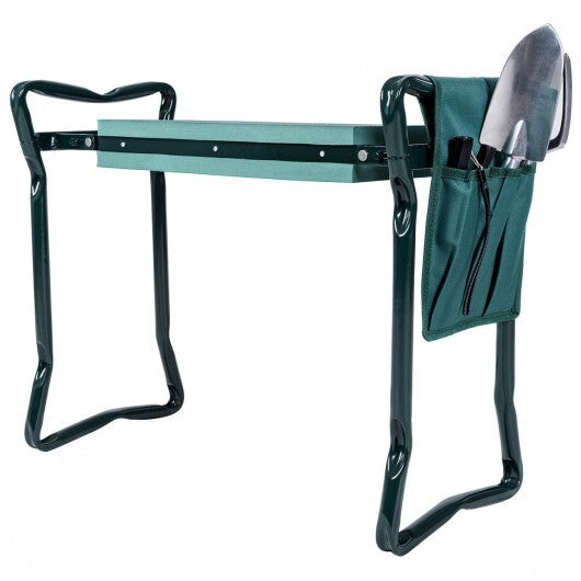 Folding Sturdy Garden Kneeler Pad and Cushion Seat - Color: Green W2B