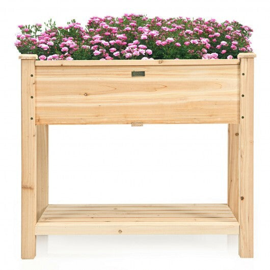 Raised Garden Elevated Wood Planter Box Stand