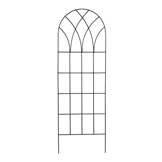 60-inch Gothic Arch Top Metal Wall Trellis for Home Garden-0