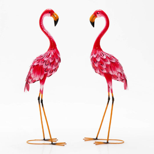 2-Piece Flamingo Garden Statue Set W2B
