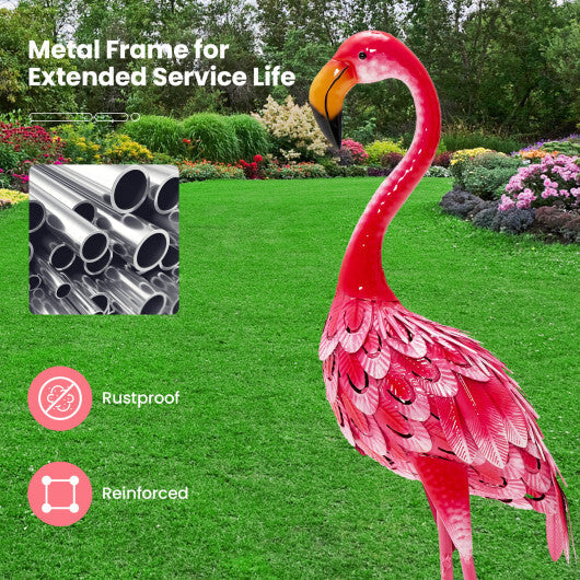 2-Piece Flamingo Garden Statue Set W2B