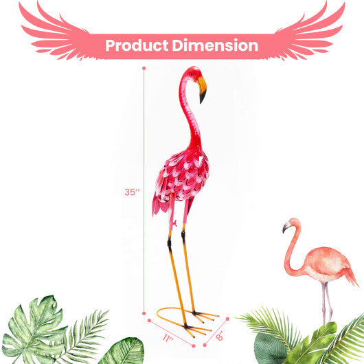 2-Piece Flamingo Garden Statue Set W2B