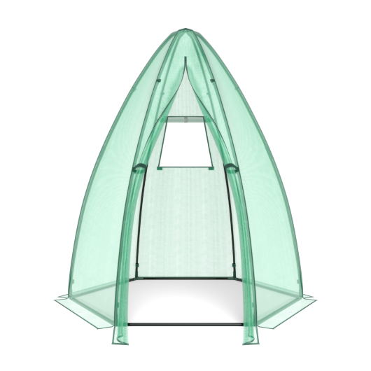 5.5 x 5.5 x 6 Feet Portable Mini Greenhouse with All-Weather PE Cover - Color: Green W2B