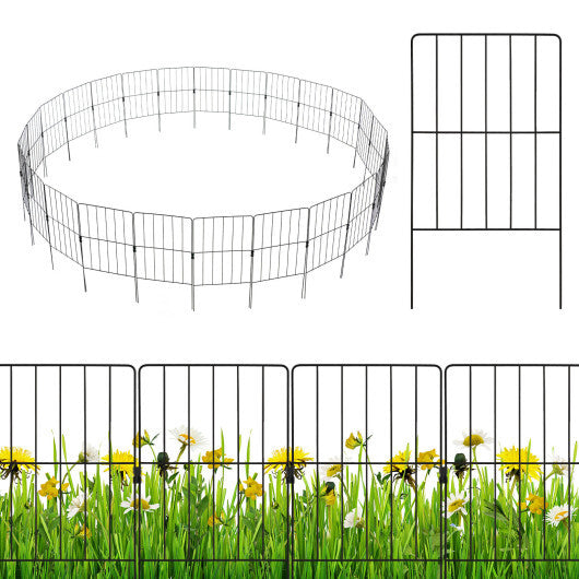 25 Pack Rustproof Decorative Garden Fence Set for Dog Flower bed W2B