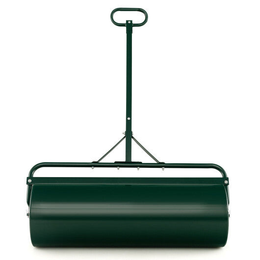Metal Lawn Roller with Detachable Gripping Handle-Green W2B