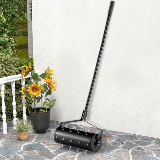 18/21 Inch Manual Lawn Aerator with Detachable Handle-21 inches W2B
