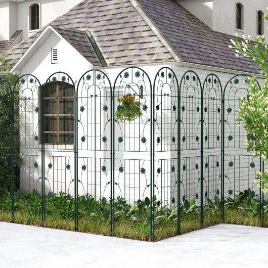 2 Pack 71 x 20 Inch Metal Garden Trellis Rustproof Plant Support for Climbing Plants-Green W2B