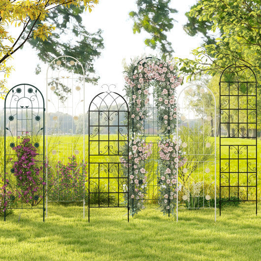 2 Pack 71 x 20 Inch Metal Garden Trellis Rustproof Plant Support for Climbing Plants-Green W2B