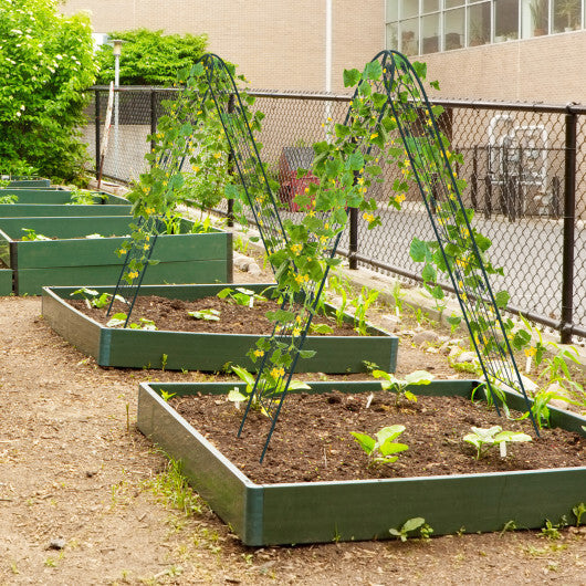 2 Pack 71 x 20 Inch Metal Garden Trellis Rustproof Plant Support for Climbing Plants-Green W2B