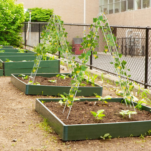 2 Pack 71 x 20 Inch Metal Garden Trellis Rustproof Plant Support for Climbing Plants-Green W2B
