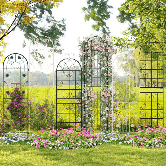 2 Pack 71 x 20 Inch Metal Garden Trellis Rustproof Plant Support for Climbing Plants-Green W2B