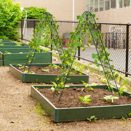 2 Pack 86.5 x 20 Inches Metal Garden Trellis for Climbing Plants-Green W2B