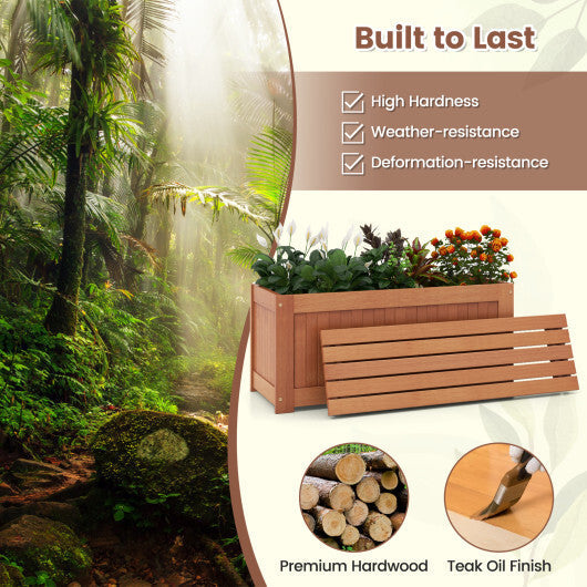 Outdoor Plant Container with Seat for Garden Yard Balcony Deck W2B