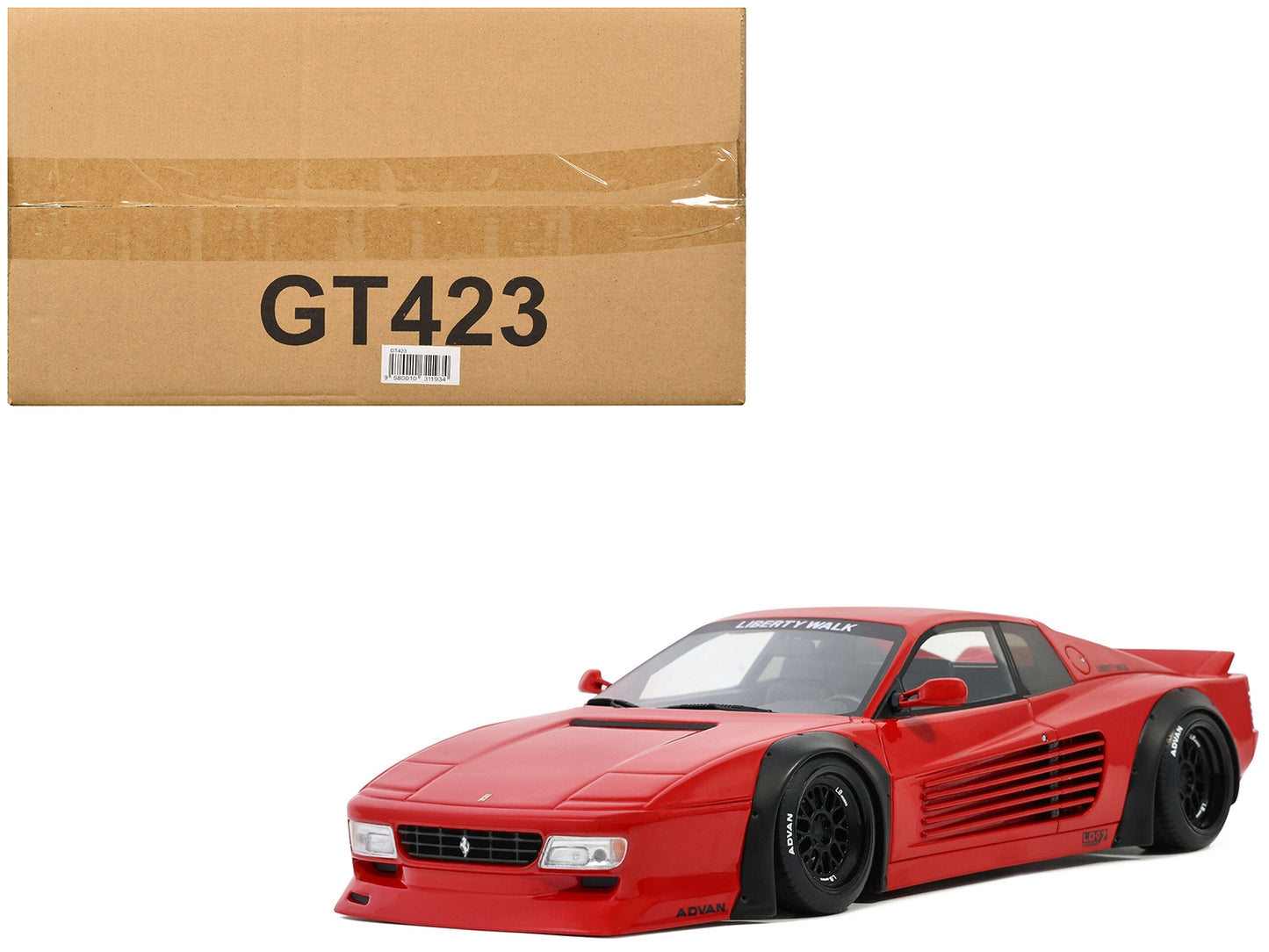 2021 LB-Works 512 TR Rosso Corsa Red "Liberty Walk" 1/18 Model Car by GT Spirit