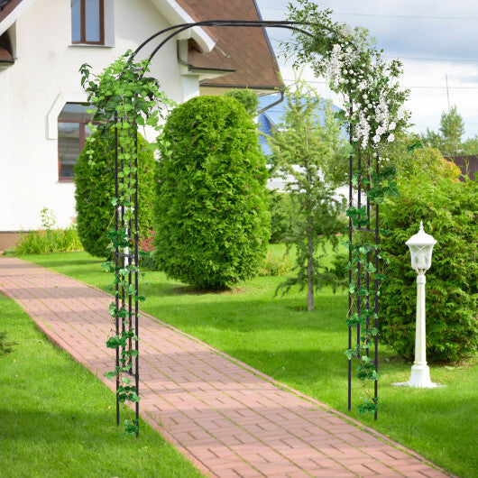 Outdoor Metal Garden Arch Trellis for Climbing Plants Grape Vine Flower W2B