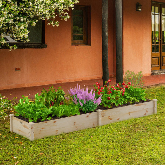 Wooden Vegetable Raised Garden Bed for Backyard Patio Balcony W2B