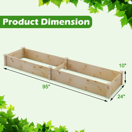 Wooden Vegetable Raised Garden Bed for Backyard Patio Balcony W2B