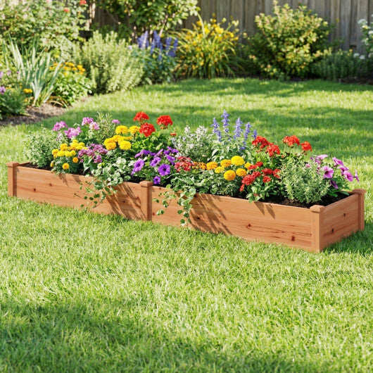 Wooden Vegetable Raised Garden Bed for Backyard Patio Balcony W2B