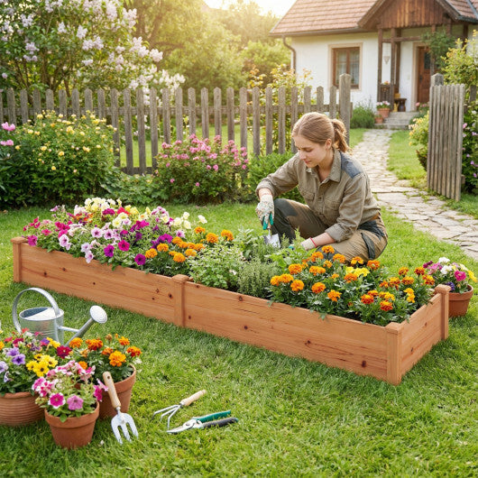 Wooden Vegetable Raised Garden Bed for Backyard Patio Balcony W2B