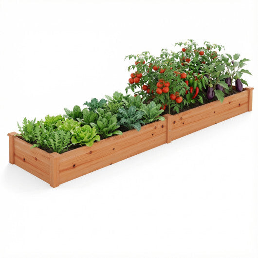 Wooden Vegetable Raised Garden Bed for Backyard Patio Balcony W2B