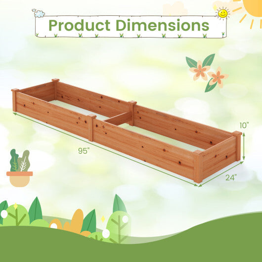 Wooden Vegetable Raised Garden Bed for Backyard Patio Balcony W2B