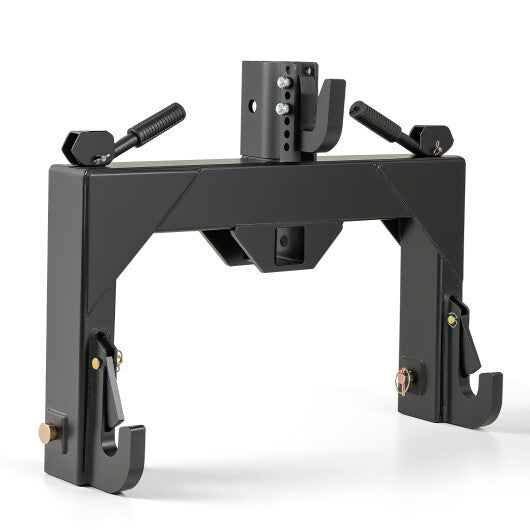 3-Point Quick Hitch with 5 Level Adjustable Bolt for Farming-Orange W2B