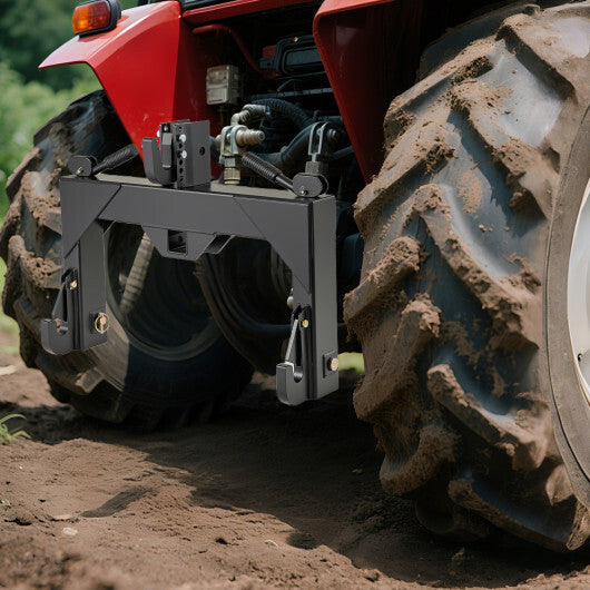 3-Point Quick Hitch with 5 Level Adjustable Bolt for Farming-Orange W2B