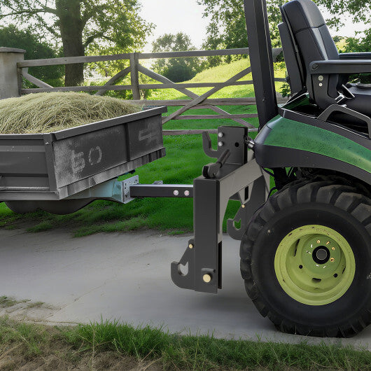 3-Point Quick Hitch with 5 Level Adjustable Bolt for Farming-Orange W2B