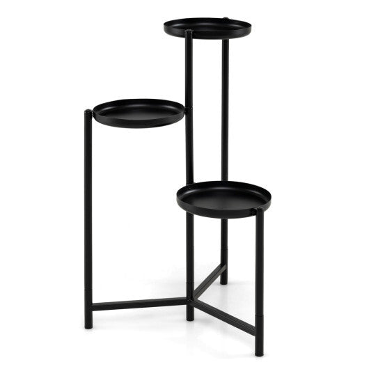 3-Tier Metal Plant Stand Indoor Outdoor Tall Corner Flower Pot Holder Display Rack W2B