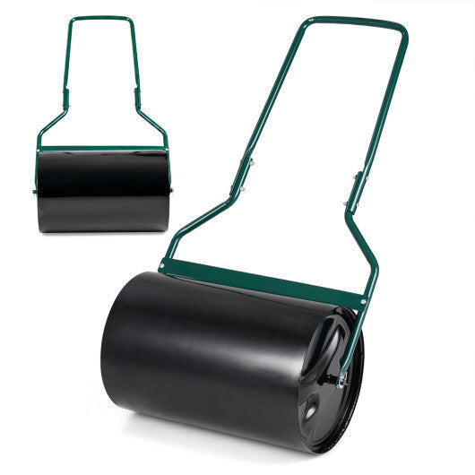 Lawn Roller 12 Gallon Water/Sand Filled Garden Drum Roller with U-shape Handle W2B