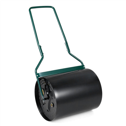 Lawn Roller 16 Gallon Water/Sand Filled Garden Drum Roller with Leak-proof Inlet W2B