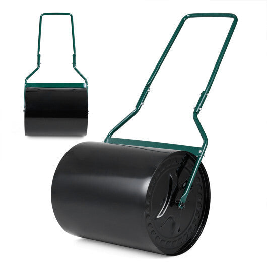 Lawn Roller 16 Gallon Water/Sand Filled Garden Drum Roller with Leak-proof Inlet W2B