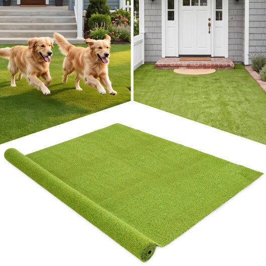 15 x 7 Feet Artificial Turf Rug with Low 0.75 inch Pile Height W2B