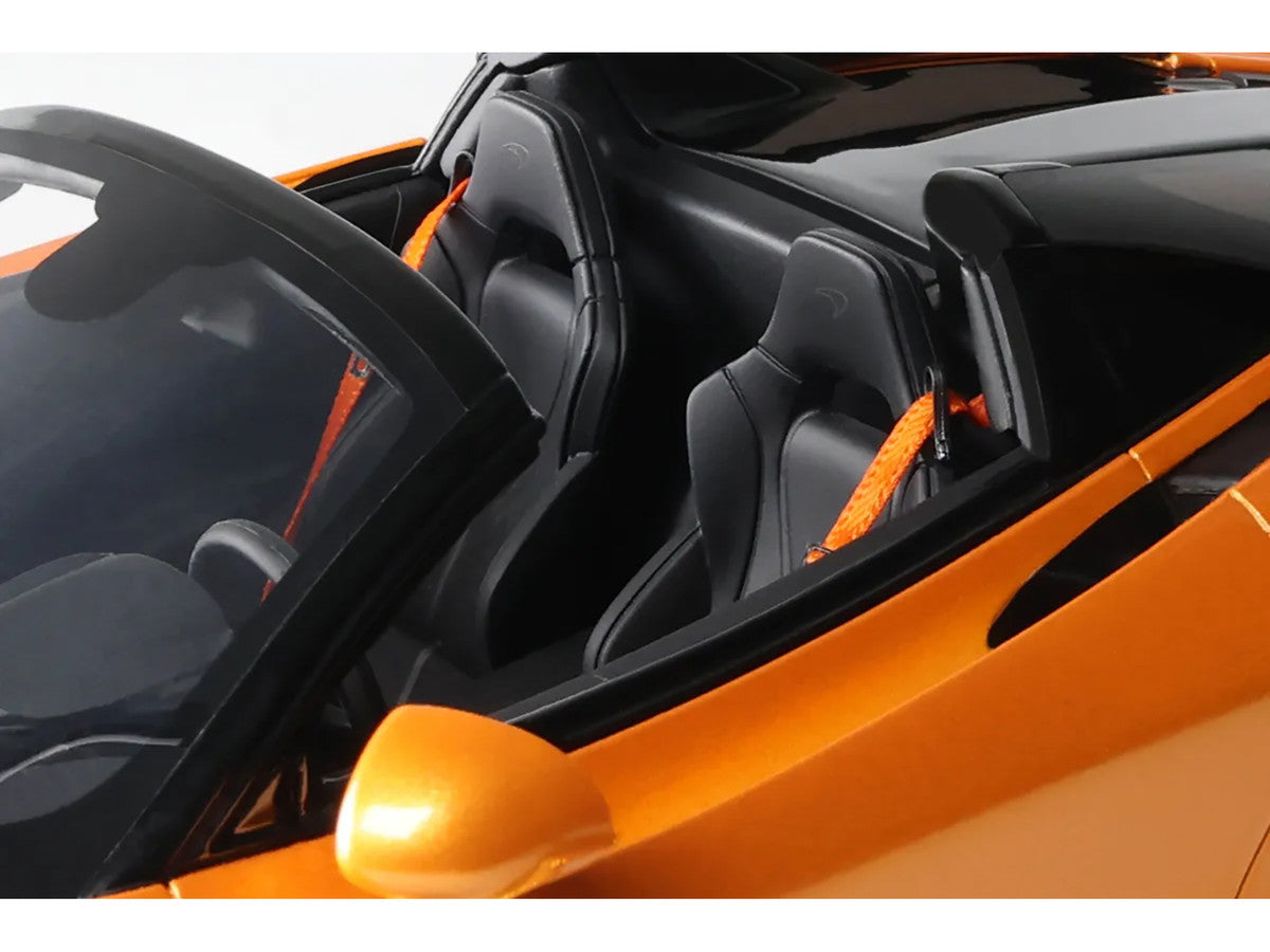 2024 McLaren 750S Spider Orange Metallic 1/18 Model Car by GT Spirit-0