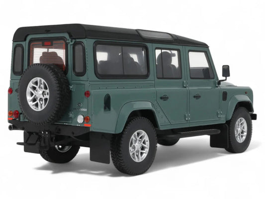 2016 Land Rover Defender 3 Station Wagon Green with Black Top 1/18 Model Car by GT Spirit-1
