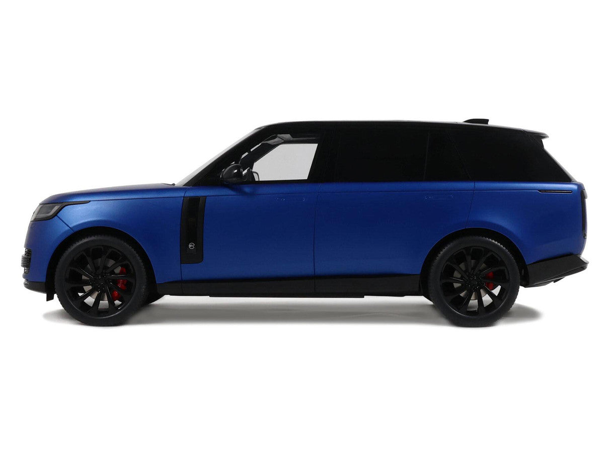 2024 Range Rover P615 SV Blue Metallic with Black Top 1/18 Model Car by GT Spirit GT Spirit