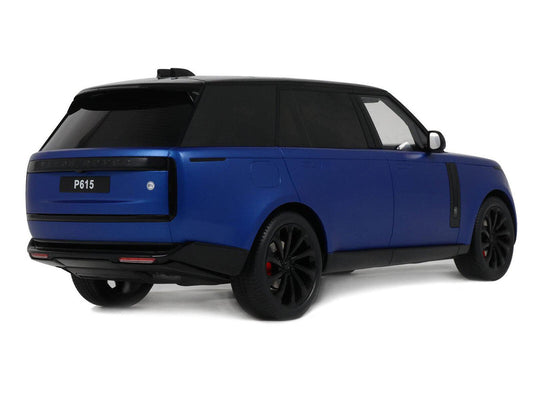 2024 Range Rover P615 SV Blue Metallic with Black Top 1/18 Model Car by GT Spirit GT Spirit