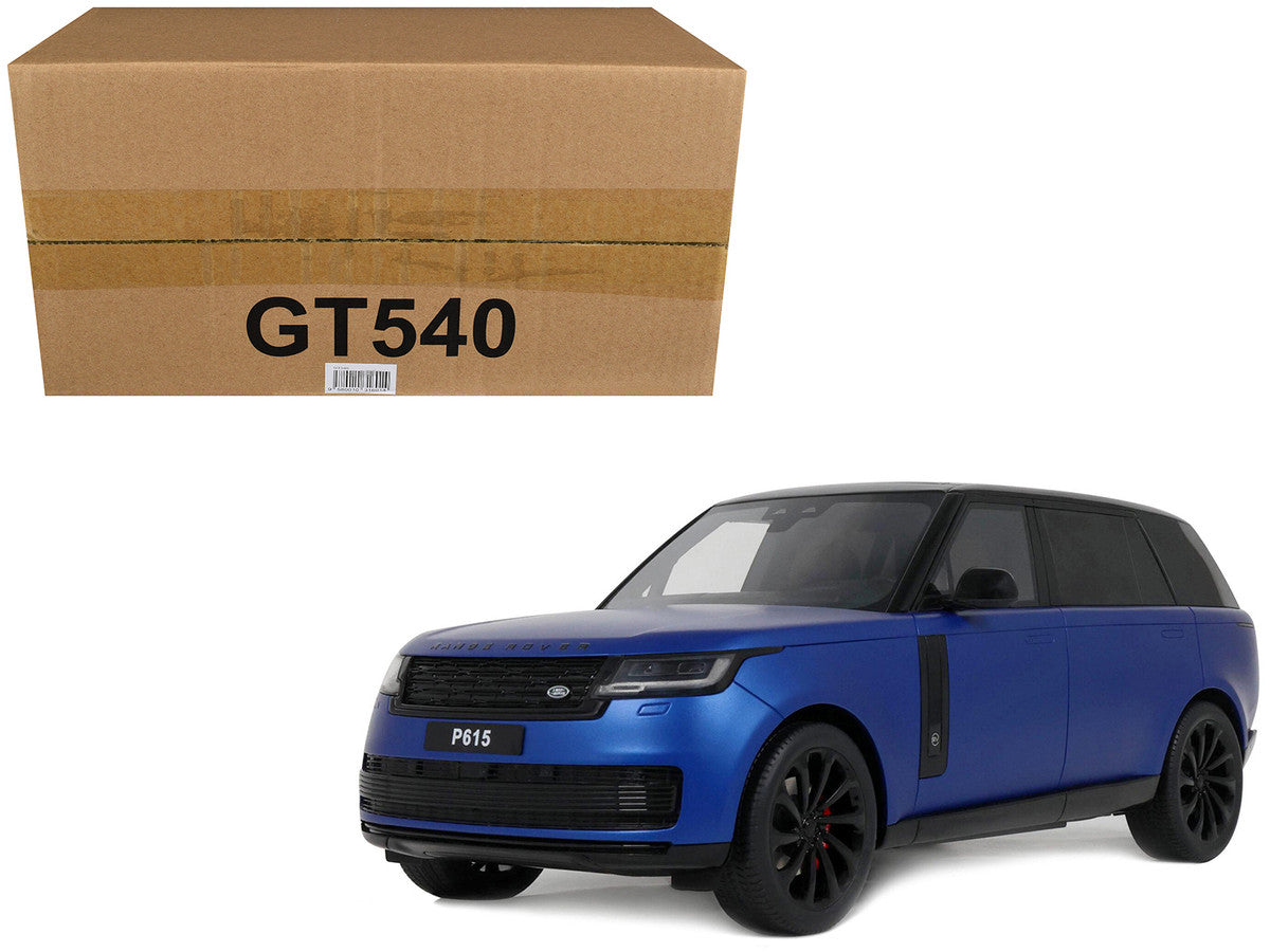 2024 Range Rover P615 SV Blue Metallic with Black Top 1/18 Model Car by GT Spirit GT Spirit