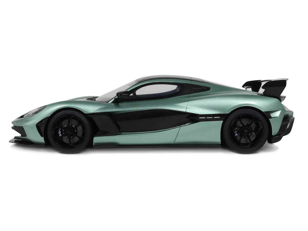2024 Rimac Nevera R Green Metallic with Black Top 1/18 Model Car by GT Spirit GT Spirit