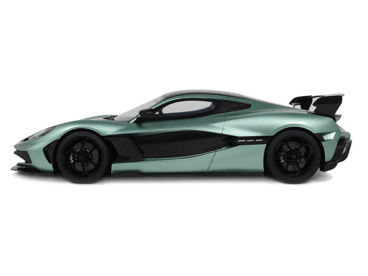 2024 Rimac Nevera R Green Metallic with Black Top 1/18 Model Car by GT Spirit GT Spirit