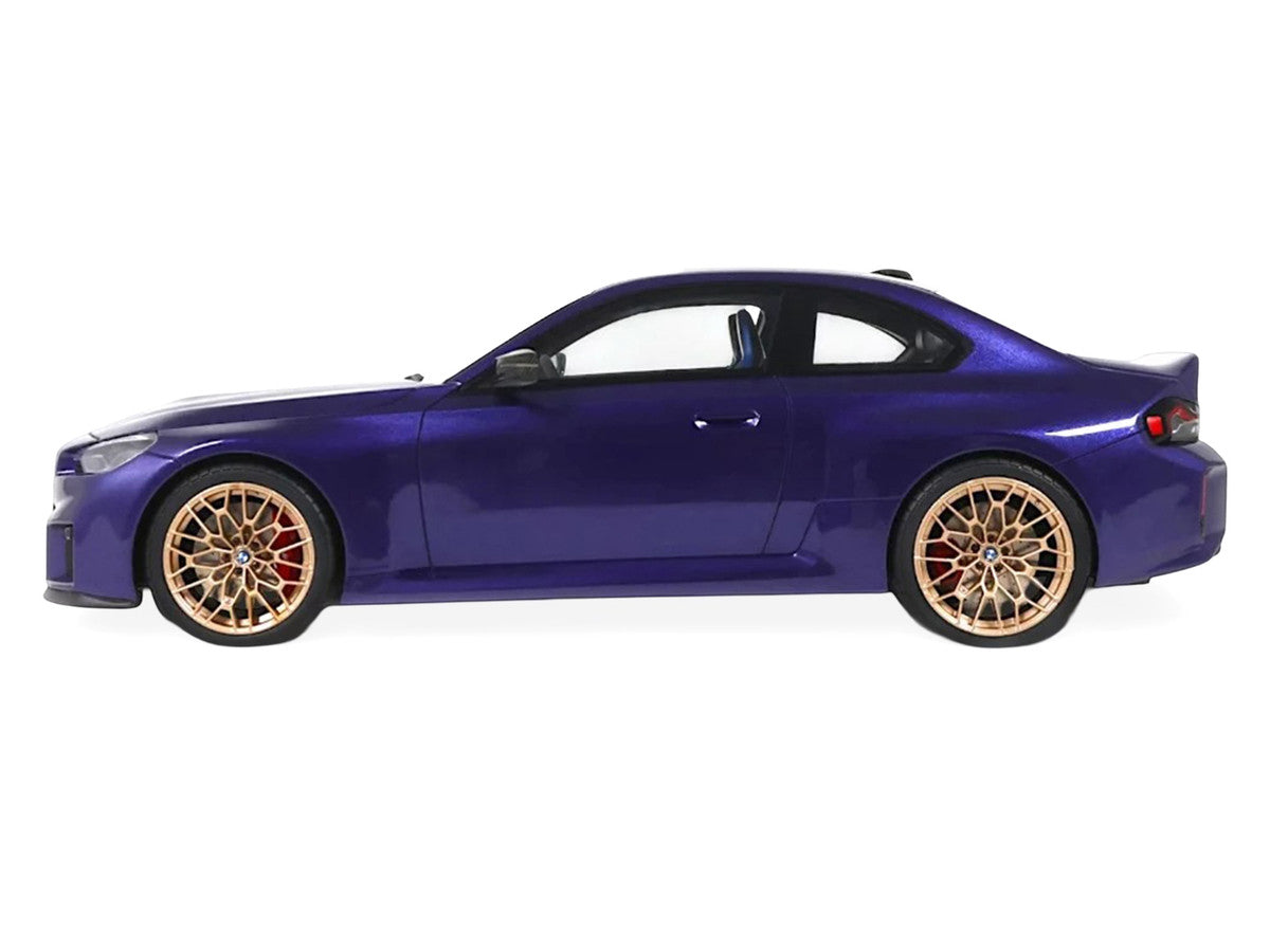 2025 BMW M2 CS Blue Metallic with Black Top 1/18 Model Car by GT Spirit GT Spirit