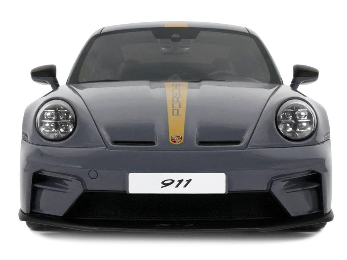 2025 Porsche 911 (992.2) GT3 Touring Gray with Gold Stripe 1/18 Model Car by GT Spirit GT Spirit